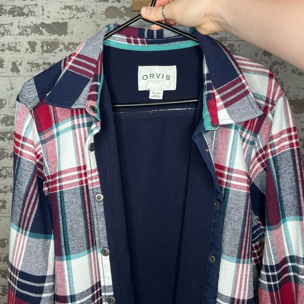 Orvis | women plaid oversized button down jacket